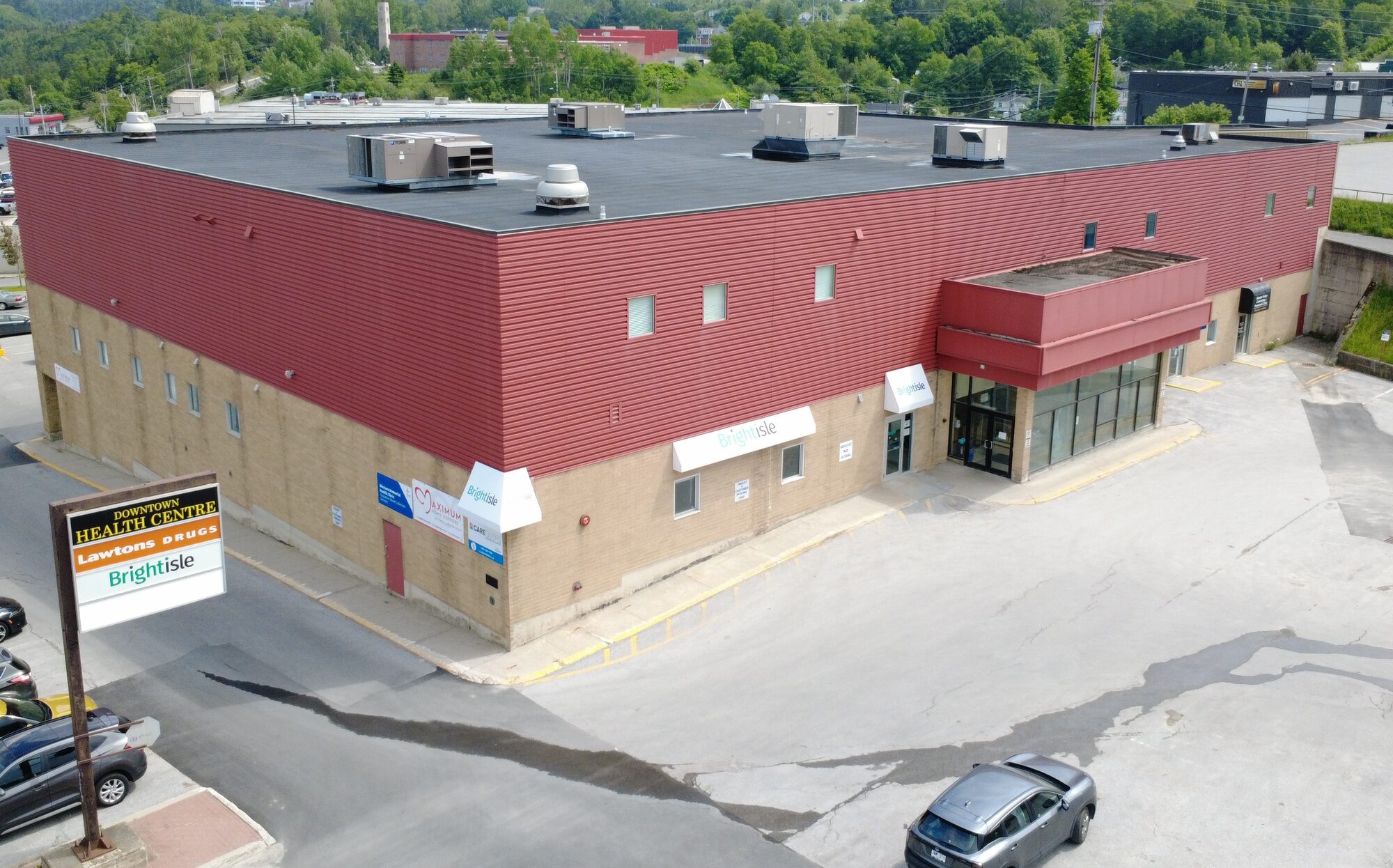 Downtown Health Centre building exterior from above